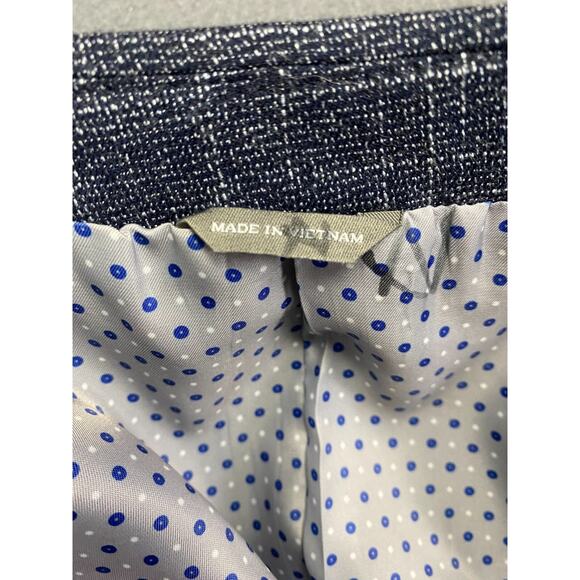 Oak Hill Blazer Mens 2XL Navy Stretch Polka Dot Lined Suit Jacket Career Classic - Picture 7 of 15